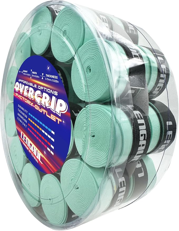 Tacky Overgrips,Tennis/Badminton/Pickleball/Paddle 30/60 Pack, Tacky Anti-Slip and Absorbent Grip, Colorful,Comfort Grip Tape,Absorb Sweatbands Anti Slip