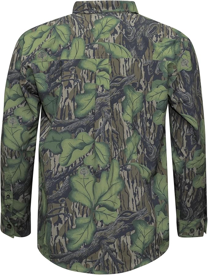 Mossy Oak Men's Men's Tibbee Technical Lightweight Camo Hunting Shirt