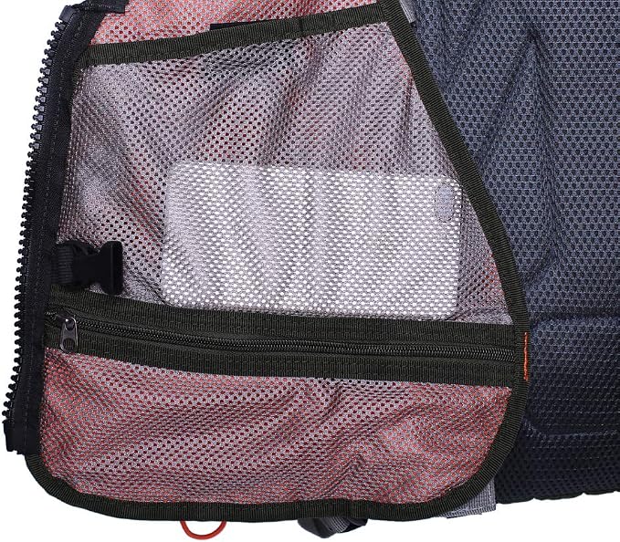 Waxaya Lightweight Fly Fishing Vest with Multi Pockets Adjustable Size Mesh Fishing Backpack for Men and Women