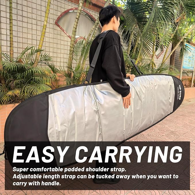 UP SURF Surfboard bag, Daylight Bags for Longboard, Size 8’6”,9’2”,9’6", Surfboard cover for Storage and Transport Surfboard
