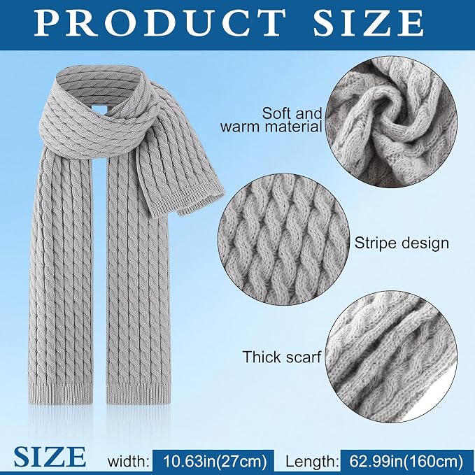 16 Pcs Women Hat Scarf Gloves Ear Muffs Set Winter Knitted Pom Beanie Hats Scarf Touch Screen Gloves for Men Adult Homeless