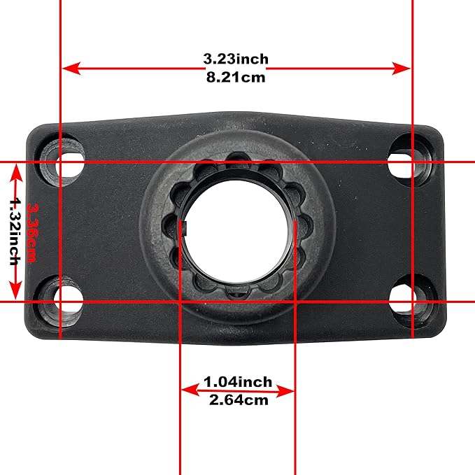 2 Pack Baitcaster/Spinning Rod Holder with Side Deck Mount