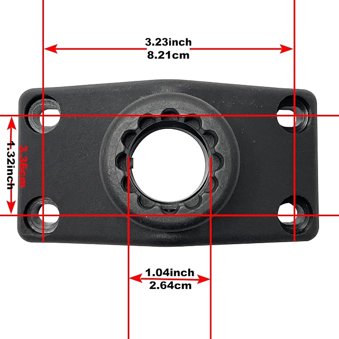 2 Pack Baitcaster/Spinning Rod Holder with Side Deck Mount