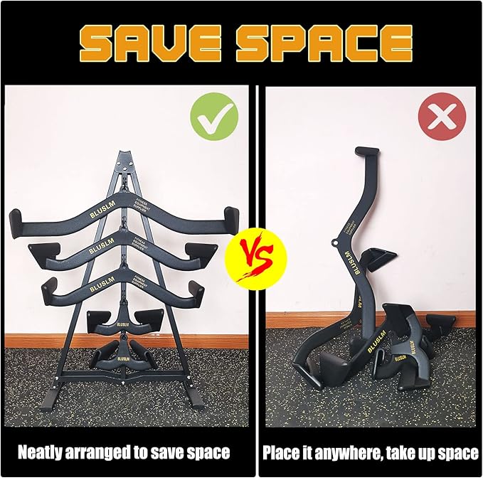 BLUSLM Lat Pull Down Bar Gym Accessory Rack, Lat Pulldown Attachments Cable Attachment Storage Rack for Mag Grip - Home Gym Fitness Heavy Duty A-Frame Stand