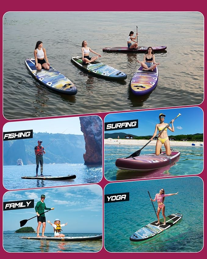 ESUP Extra Wide Inflatable Paddle Board 11’6" ×34/35" ，Super Stable Stand Up Paddleboards for 2 Person/Family/Large Size, Inflatable SUP with Paddle, Pump & Shoulder Strap