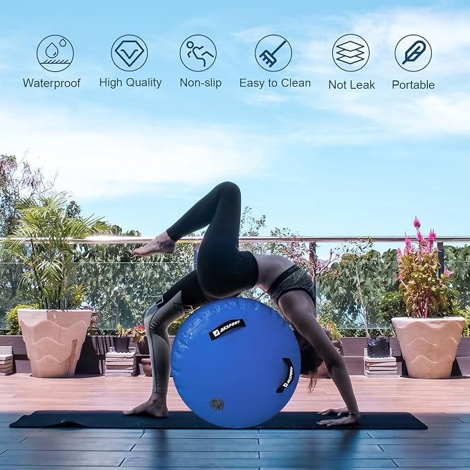 AKSPORT Air Roller Gymnastics Air Barrel for Backbends and Back Handsprings Exercise Training with Electric Air Pump for Home Use/Yoga/Cheerleading/Tumbling/Back Walkovers
