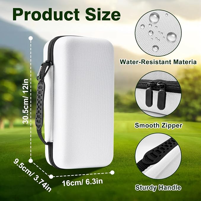 Golf Glove Holder Case, Hard Shell Protective Golf Accessories Organizer for Men and Women, Waterproof Durable, Portable with Handle, Large Capacity for Gloves, Balls, Tees, Markers, Ideal Golf Gift