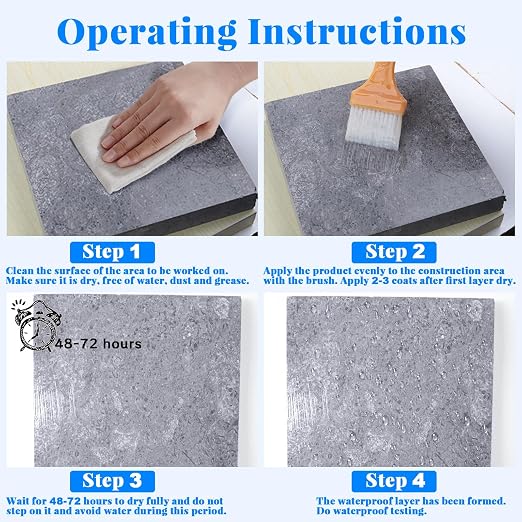 Invisible Waterproof Sealant & Transparent Coating - 70.6 oz Liquid Leak Repair for Roof, Walls, Bathroom, Kitchen | Indoor/Outdoor Use with 3 Brushes | Anti-Leakage & Crack Protection