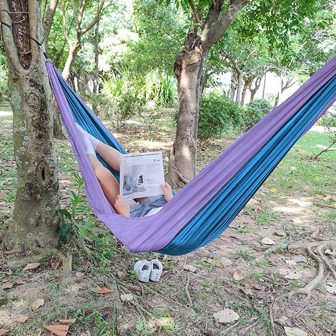 Forbidden Road Camping Hammock 400lbs Capacity Portable Hammock for Outside, Backyard, Travel, Backpacking, Beach