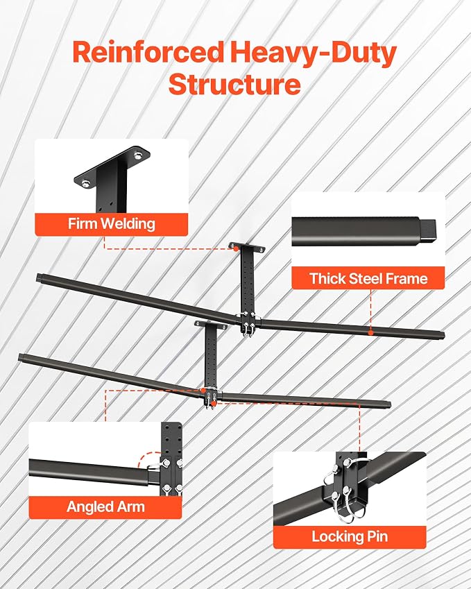 VEVOR Kayak Storage Rack, Heavy Duty Adjustable Freestanding Stand with Lockable Wheels for Indoor Outdoor Garage Shed Dock, Holder for Canoe, SUP, Surfboard & Paddleboard