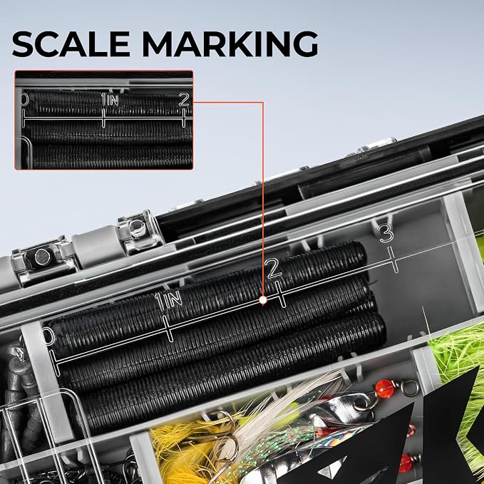KastKing HyperSeal 3500 Double-Sided Waterproof Fishing Tackle Box,2 Packs | Adjustable Dividers, EVA Foam Jig Storage, Lure & Terminal Tackle Organizer,Tackle Trays, Fishing Gear Storage
