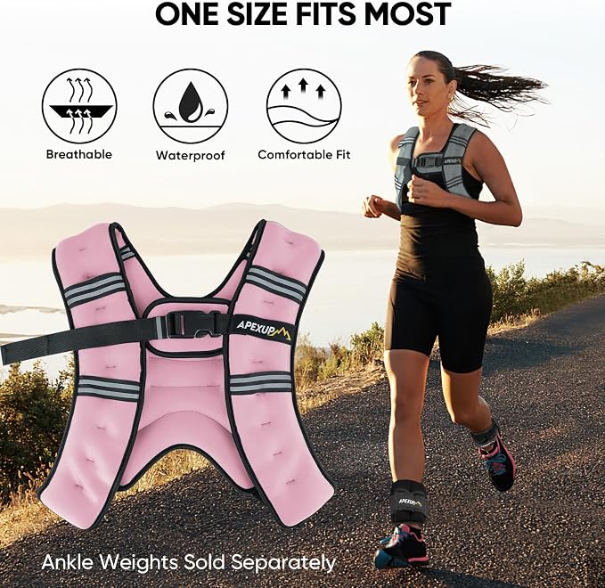 APEXUP Weighted Vest Men Women, Weight Vest for Women Workout Equipment for Strength Training Running