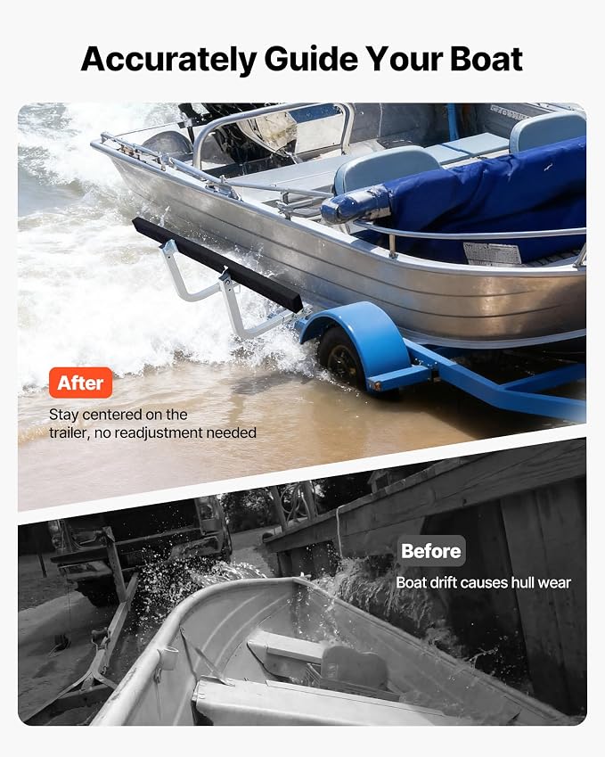 VEVOR Boat Trailer Guide, 16.7"- 60″ Adjustable Design Trailer Guide Poles, 2PCS Trailer Guide-Ons for Ski Boat, Fishing Boat or Sailboat Trailer