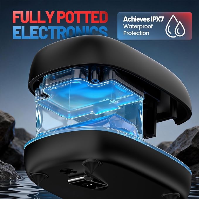 Bait Aerator,IPX7 Waterproof Suitable for Outdoor Fishing Power Outage Emergency air Pump Rechargeable Aerator for Fish Built-in Battery