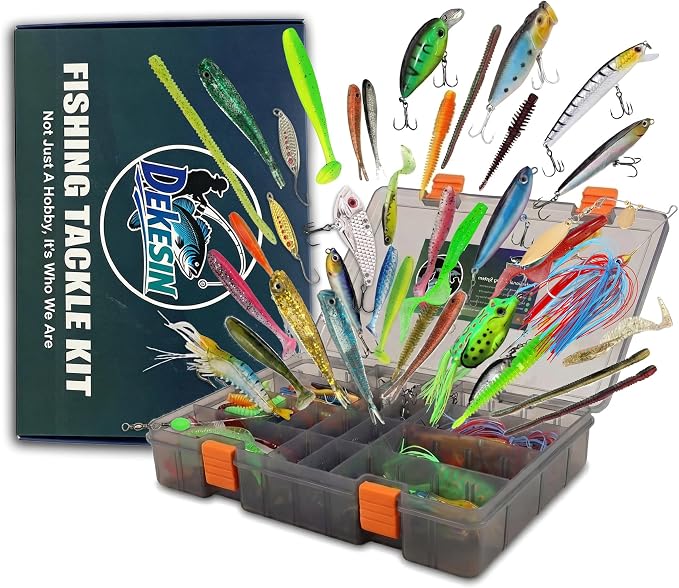Elite Bass Fishing Tackle Box Kit - All-in-One Lure Set | Fully loaded with zero junk fillers. Premium Gear Gift for beginners, teens, Men, Dad, Weekend & Progressive Anglers