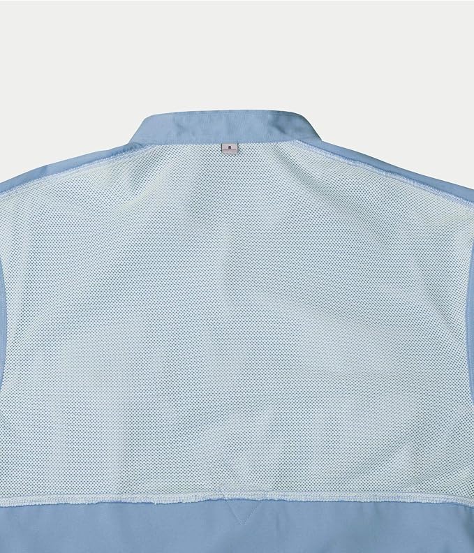 Alimens & Gentle Short Sleeve Fishing Shirt Wicking Fabric Sun Protection Casual Button Down Shirts