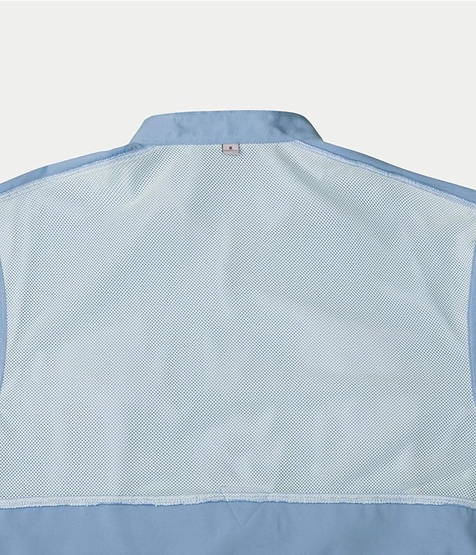 Alimens & Gentle Short Sleeve Fishing Shirt Wicking Fabric Sun Protection Casual Button Down Shirts