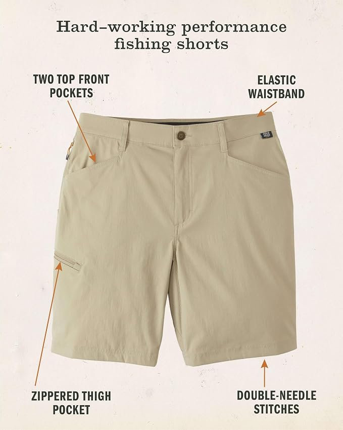 Field & Stream Men's Slinger Nylon Performance Fishing Shorts, 9 Inch Inseam