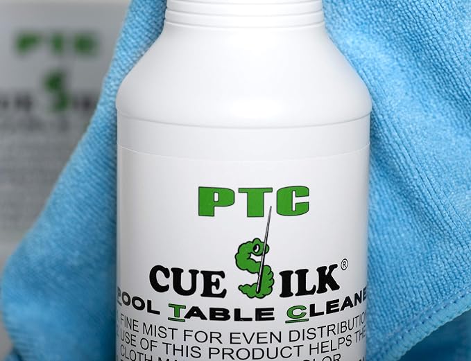 PTC Pool Table Cleaner 16 oz Bottle Bundle with Microfiber cloth