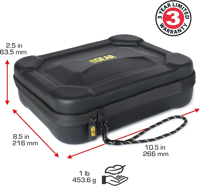 USA Gear XL Semi Hard Shell Dart Case - Protective Case for 15 Piece Dart Set, Tips, Flights and Shafts, and more Accessories - Locking Foam Design for Soft and Steel Tips - Storage Only