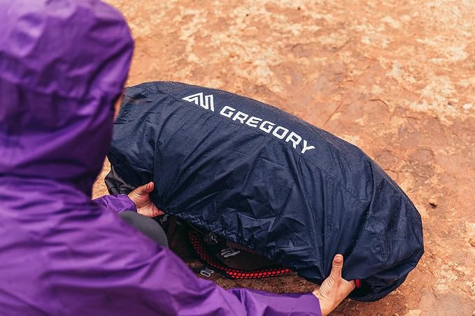 Gregory 80L-110L Waterproof Raincover for Backpacking/Hiking Bags, Obsidian Black