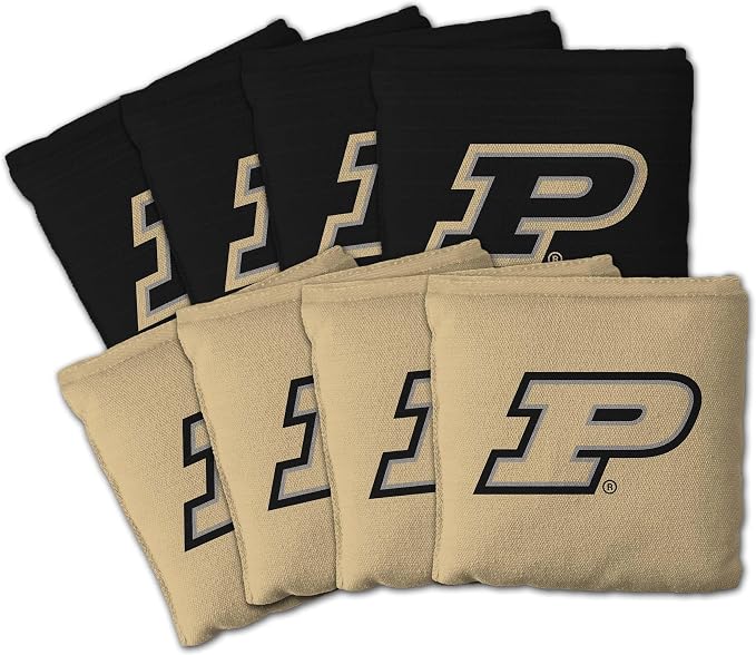 YouTheFan Officially-Licensed NCAA Set of 8 Cornhole Bags - All Weather Dual Sided Slide & Stop - Regulation Size with Carry case