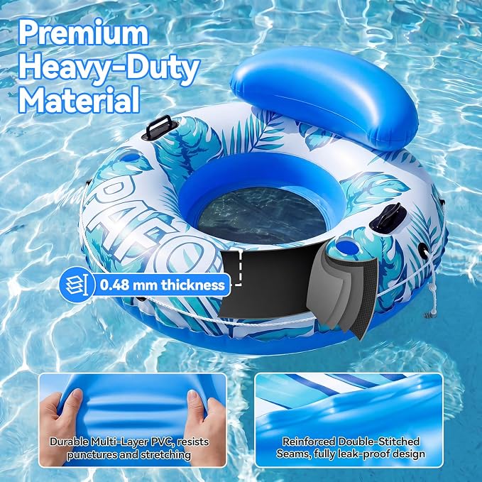 PAFOLO 53” & 56" Heavy Duty River Tubes for Adult
