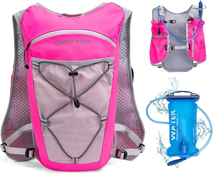 Carey STEN Lightweight Running Hydration Vest, Breathable Outdoor Backpack for Trail Running, Hiking, Cycling & Marathon, Suitable for Both Men and Women