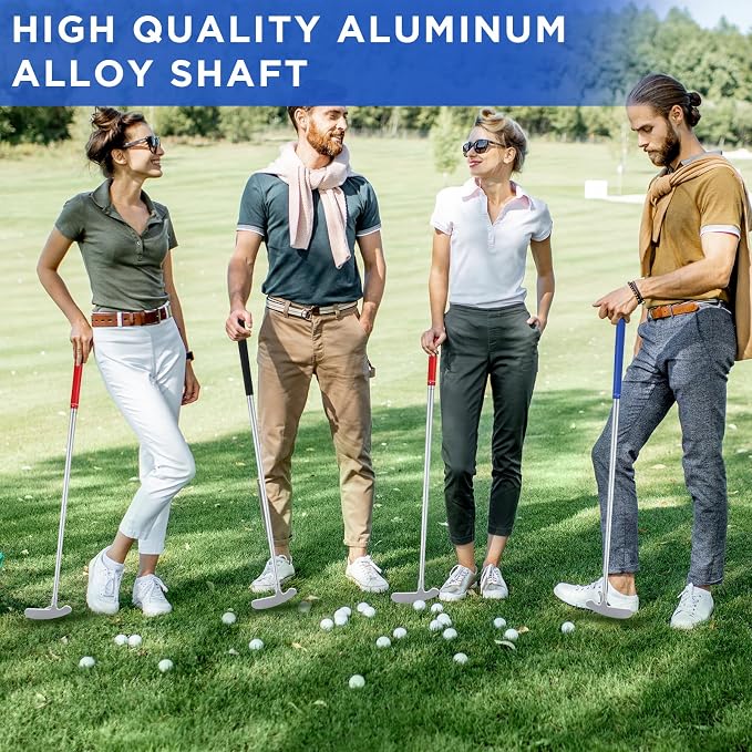 Wettarn 3 Sets Golf Putter Two Ways for Men Women Kids Club with 6 Practice Golf Balls for Left or Right Handed Golfers Indoor Outdoor