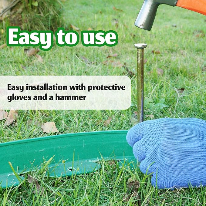 10 Pcs 16 Inch Landscape Stakes, Heavy Duty Galvanized Rebar Stakes for Paver Edging, Weed Barrier, Floor Covering, Artificial Turf, Camping Tent and More
