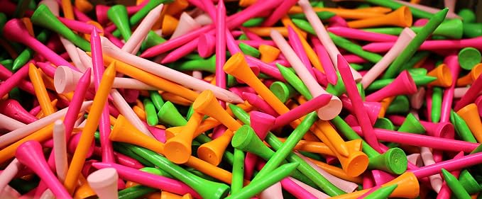 500-2 3/4" One-Piece Seamless Golf Tees by JP Lann (Neon) 500-2 3/4" One-Piece Seamless Golf Tees by JP Lann (Neon)