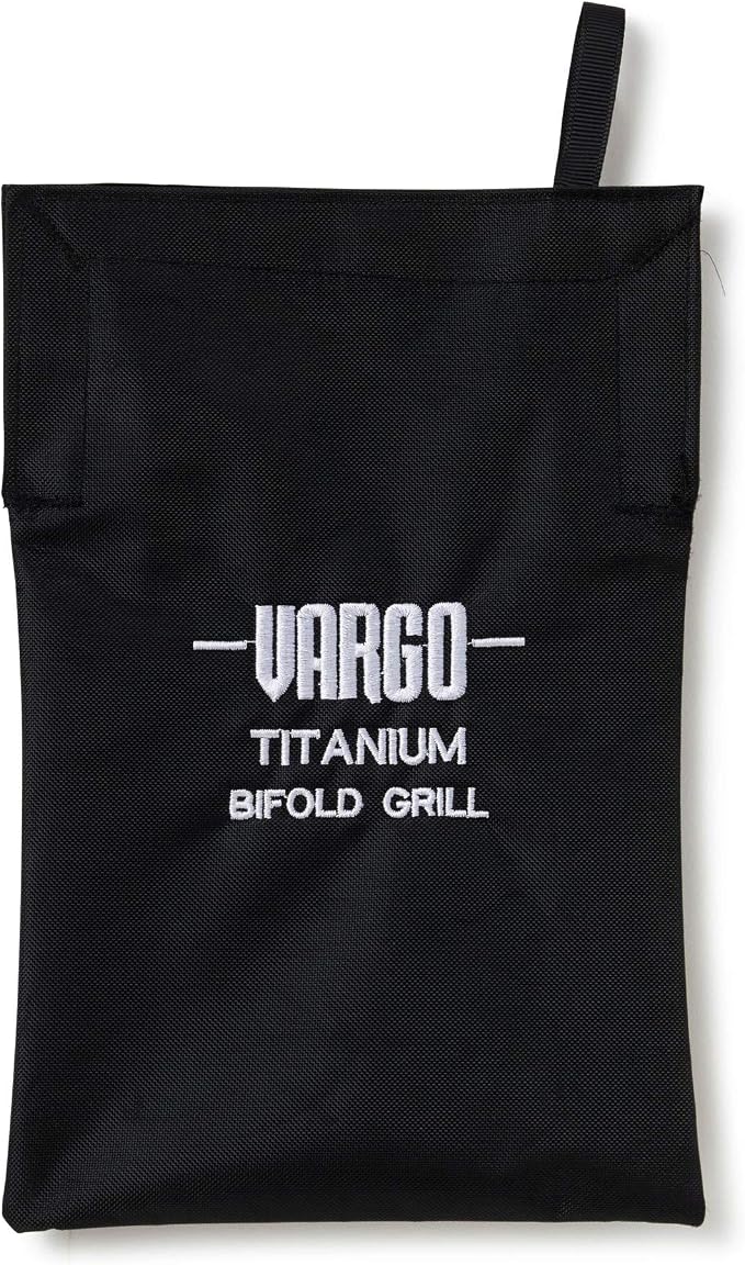 Vargo Titanium Bifold Foldable Campfire Grill - Portable Titanium Grill Surface with Legs - 60+ Square Inch Cooking Surface for Backpackers and Campers