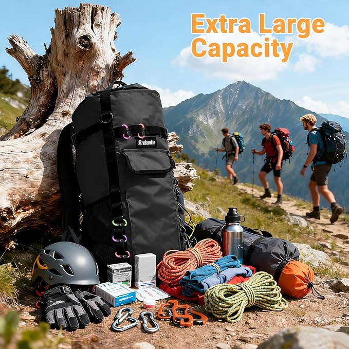 Climbing Rope Bag,Large Capacity Arborist Rope Storage Bag,Waterproof Oxford Tree Rock Climbing Rope Backpack,Outdoor Climbing Gear Storage Bag with Hand Straps
