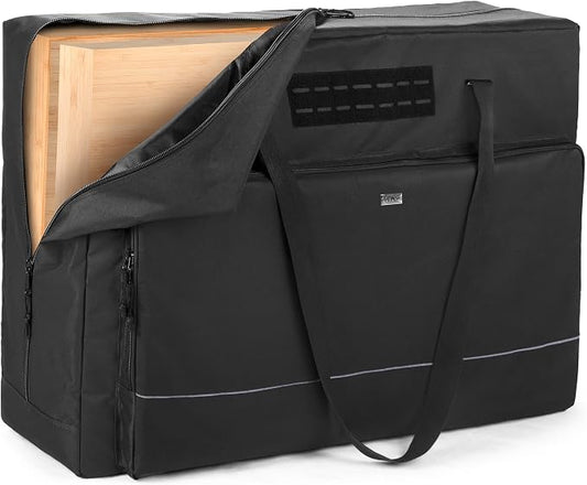 GOBUROS Cornhole Board Carrying Case 3 ft x 2 ft Tailgate Size, Cornhole Carrying Bag with 8 Sandbag Pockets and Sturdy Two-Ways Zipper for Cornhole Games, Only Bag