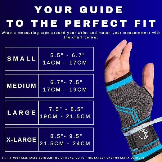 Wrist Brace for Carpal Tunnel Relief – Adjustable Wrist Support & Compression Sleeve for Tendonitis, Arthritis & Pain – One Brace Fits Left or Right Hand, Comfortable Wrist Wrap for Women & Men by Koprez