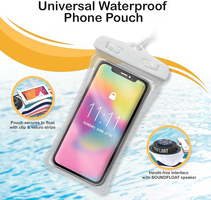 Inspired Living Inflatable Pool Lounger with Bluetooth IPX7 Waterproof Speaker, Cup Holder, Floating Pool Chair for Adults, Kids, Premium Pool Float for Pool Parties, Tanning, Backyard, 250lb Capacity