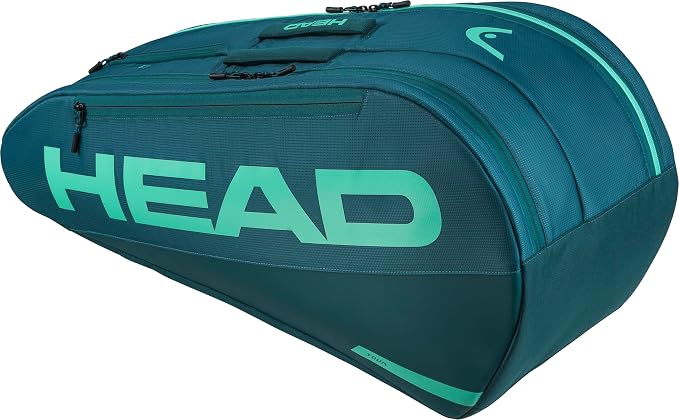 HEAD Tour Racquet Bag M (6R) Tennis Bag - Holds Up to 6 Racquets, CCT+ Climate Control Technology, 2 Main Compartments, Shoe Pocket & Backpack Carry System