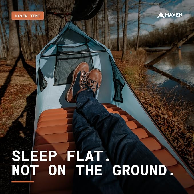 Haven Tents Lay Flat Hammock Tent - Waterproof Camping Hammock with Mosquito Net, Insulated Pad and Rainfly - Haven Tent, Haven XL, Haven Safari