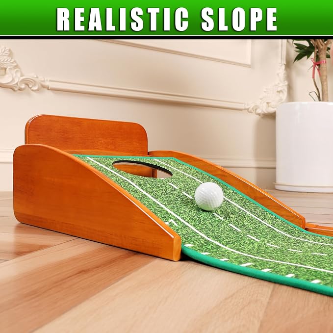CHAMPKEY Premium Golf Putting Green Indoor with 3 Golf Putting Gates - Improves Putting Accuracy and Skill Levels Golf Putting Mat - Ideal for Indoor and Outdoor Training