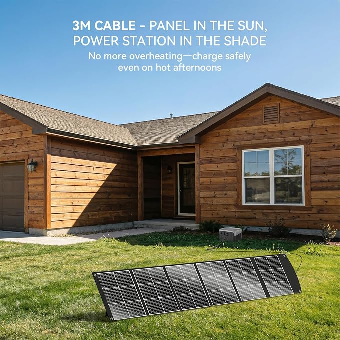 Ecosonique 300W Portable Foldable Solar Panel, 15 lbs CPC Ultra-Lightweight, 40V MC4 & Multi-Output for Anker/Jackery/EcoFlow & More Power Stations, 6 Adjustable Kickstands for RV Camping & Off-Grid