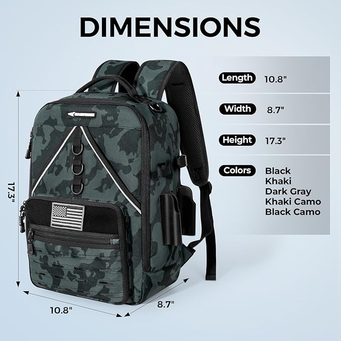 KastKing KarryAll KastMate Fishing Tackle Backpack,Water-Resistant Tackle Bag With 2 Rod Holders,Fishing Gear and Equipment With Large Gear Storage,Black Camo