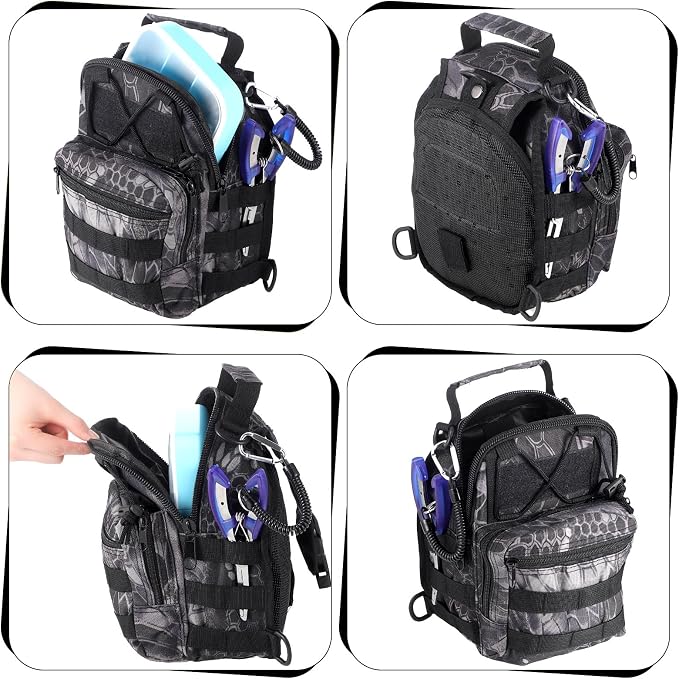 Seenelling 482 Pcs Fishing Tools Kit Fishing Accessories Kit Include Fish Hook Lures Hook Remover Lip Gripper Backpack for Men Women Gifts