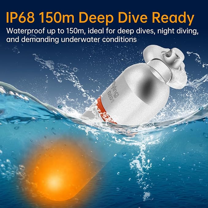 SecurityIng 4-Pack Dive Marker Light, 150m Waterproof Mini Scuba Tank Light, Steady & Flash Modes,AAA Battery Included, LED Diving Signal Light for Night Diving Camping Cave Adventure-Yellow