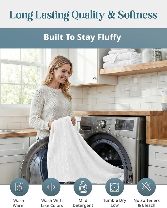 Casa Platino 100% Cotton 2 Pack Bath Sheets (36"x72") - Ring Spun Cotton - Extra Large Bath Towels Set - Quick Drying, Soft & Absorbent Oversized Bathroom Towel Sets - Hotel Quality - White Towels
