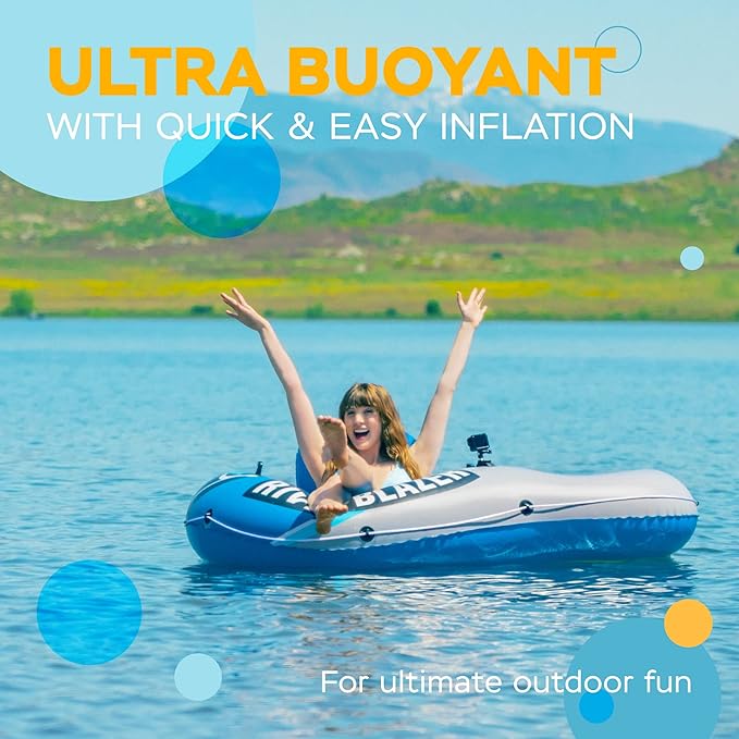 Sunlite Sports Inflatable River Tube Float with Built in Cooler - Heavy Duty River Float Pool Floats Lake Premium Water Tubes for Floating Recreational River Raft Lounge Floaties with 2 Cup Holders
