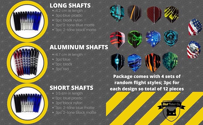 Deluxe Darts Tune up Kit Box | Flights, Sharpener, Shafts, O-Rings, Flight Savers, Accessories (10416-Essential)