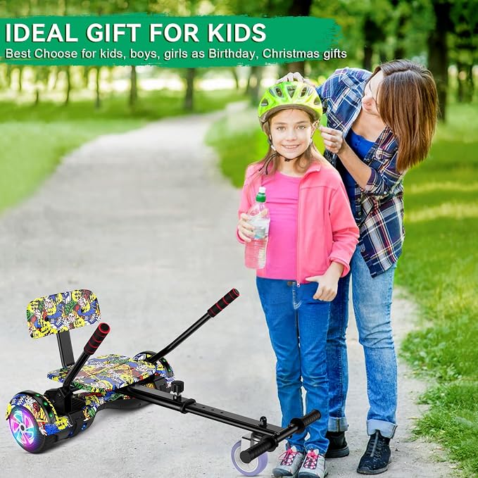 CBD Scooter with Corlorful LED Lights,6.5" Wheels, Dual 300W Motor Scooter for Kids Girls Boys Adults, All Ages