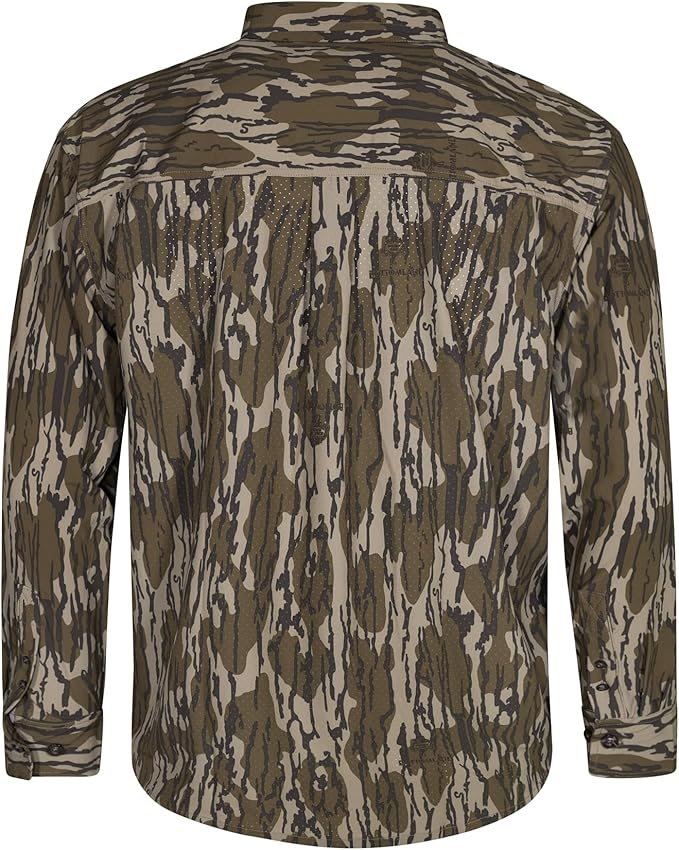 Mossy Oak Men's Men's Tibbee Technical Lightweight Camo Hunting Shirt