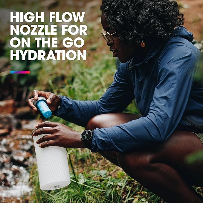 HydraPak Flux+ 1.5L FILTER KIT - Collapsible Backpacking Water Bottle - BPA Free, Ultra Light, Spill-Proof Twist Cap