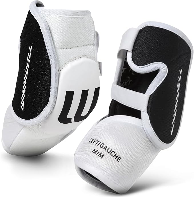Winnwell Classic Hockey Elbow Pads- Protective Hockey Gear for Youth, Junior, Senior Players - Equipment for Roller, Street & Ice Hockey